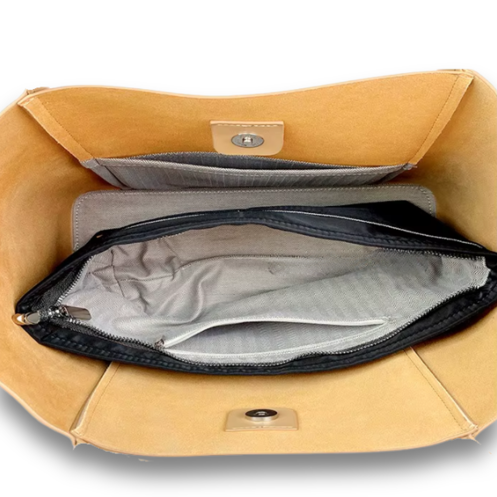 2 em 1 | Bolsa Mademoiselle, Couro Legítimo